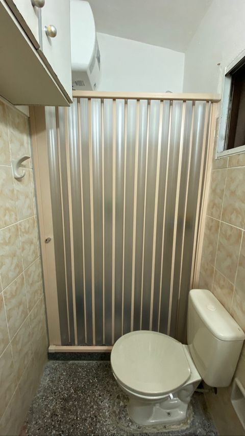 Mampara de baño plegable beige