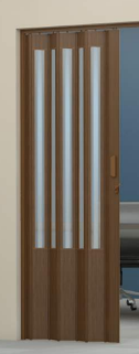 PUERTA PLEGABLE TRASLUCIDA MARRÓN