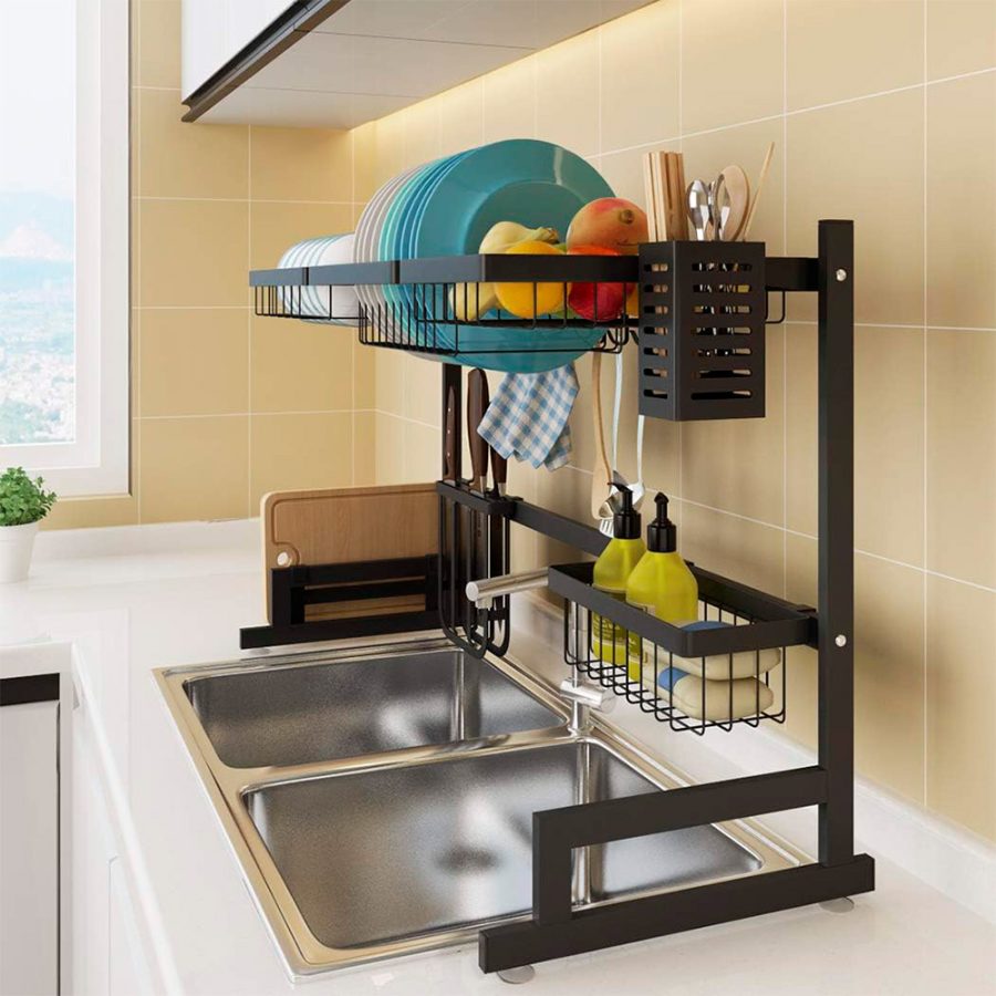 SECA PLATO ESCURRIDOR NEGRO GRANDE