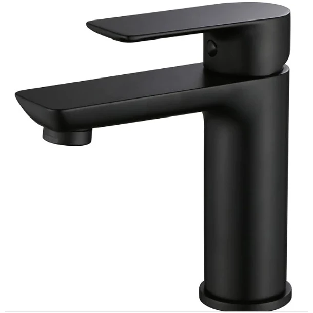 BAÑO MONOCOMANDO LAVATORIO RECTO 12CM 4K - NEGRO