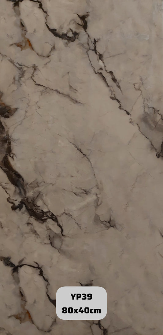 PLACAS BAÑO/COCINA IMPERMEABLES 40X80CM BLANCA Y GRIS